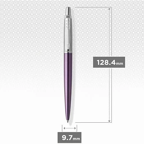 PARKER ▫️ Caneta Jotter | violata (Victoria Violet) | Ponta média com recarga de tinta azul | em estojo de presente 6
