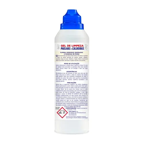 Asevi ▫️ Produto de Limpeza para Paellas e Caldeirões - Gel Desengordurante - Limpa, Remove Resíduos e Dá Brilho - Ideal para Paellas e Panelas - Máxima Eficácia - Elimina Manchas de Óxido e Calcário - Sem Perfume - Embalagem de 450 ml 5
