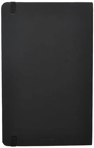 Amazon Basics ▫️ Caderno clássico tamanho A5, caderno para uso diário no escritório, na escola, em casa, para escrever e tomar notas, pautado, 240 páginas, preto 2