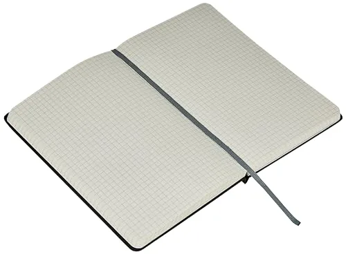 Amazon Basics ▫️ Caderno clássico tamanho A5, caderno para uso diário no escritório, na escola, em casa, para escrever e tomar notas, pautado, 240 páginas, preto 3