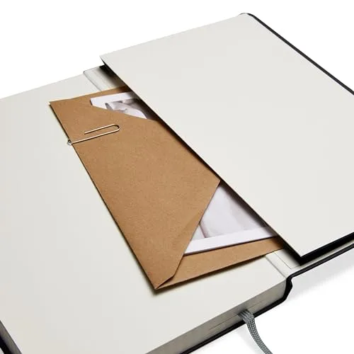 Amazon Basics ▫️ Caderno clássico tamanho A5, caderno para uso diário no escritório, na escola, em casa, para escrever e tomar notas, pautado, 240 páginas, preto 4