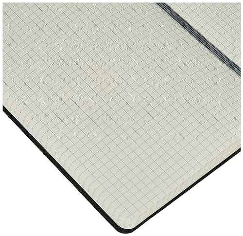 Amazon Basics ▫️ Caderno clássico tamanho A5, caderno para uso diário no escritório, na escola, em casa, para escrever e tomar notas, pautado, 240 páginas, preto 5