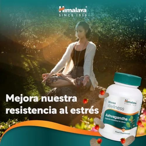 Himalaya ▫️ Stress Wellness Extrato de Raiz de Ashwagandha 500 mg, 60 Comprimidos (30 Dias) – Suplemento alimentar adaptogénico para o stress, energia e relaxamento – Fórmula à base de ervas ayurvédicas, vegan 3