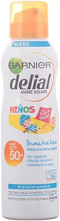 Garnier ▫️ DELIAL Protetor solar avançado anti-riscos DELIAL para crianças, pele clara e sensível, alta proteção IP50+ - 150 ml