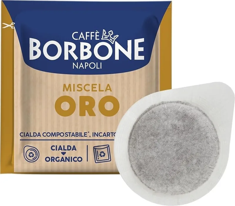 Caffè Borbone ▫️ Cápsulas Compostáveis, Mistura de Café Oro - 150 Cápsulas - Compatíveis com o Sistema E.S.E. Cápsulas de papel de 44 mm