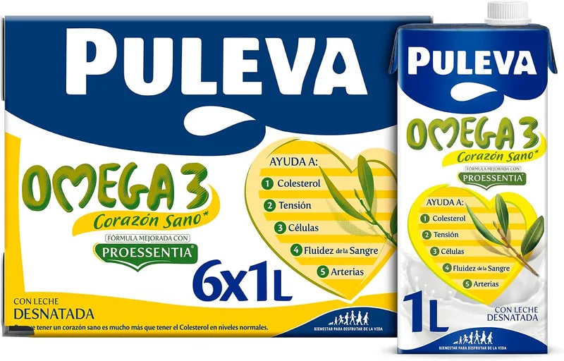 Puleva ▫️ Omega 3 Original com Proessentia® em embalagem de 1 L - Caixa de 6 litros