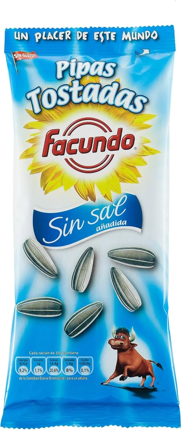 Facundo ▫️ Sementes de Girassol Torradas Sem Sal Adicionado100g | 100% Natural | Extra Crocantes | Dupla Rachadura | Frescura Garantida com Fresh