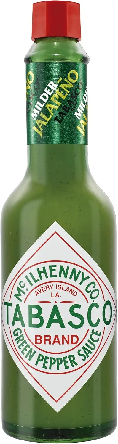 Tabasco ▫️ Verde, Molho Picante de Sabor Suave, Elaborado com Pimentas Jalapeño, Produto Típico da Cozinha Tex-Mex, 60 mililitros