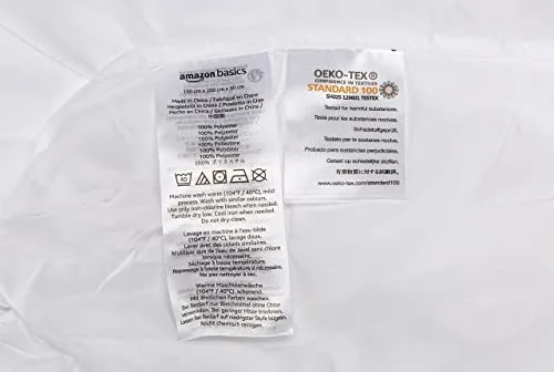 Amazon Basics ▫️ Lençol de baixo ajustável 150 x 200 x 30 cm, em microfibra de poliéster, branco 6