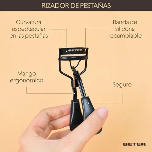 Beter ▫️ Curvador de pestanas com retorno automático, com almofadas de silicone, curvador de pestanas profissional, aço de alta durabilidade, maquilhagem para os olhos 3