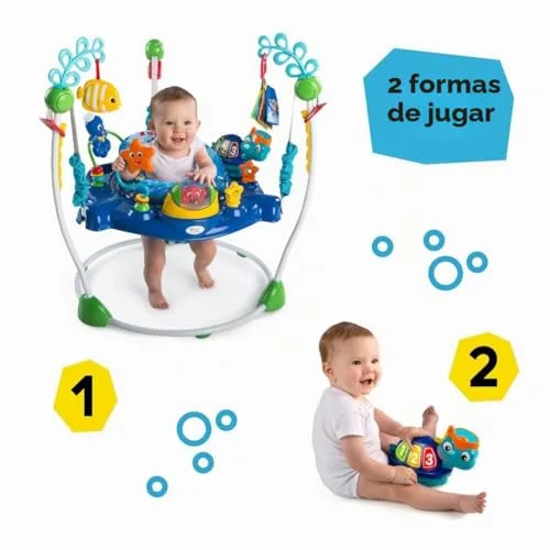 Baby Einstein ▫️ Saltador e Centro de Atividades Neptune's Ocean Discovery, 15 brinquedos e atividades adicionais, 3 idiomas, andador com música e luzes, assento que gira 360°, a partir dos 6 meses 2