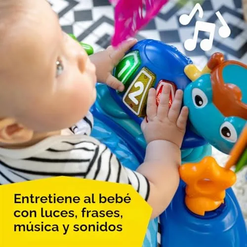 Baby Einstein ▫️ Saltador e Centro de Atividades Neptune's Ocean Discovery, 15 brinquedos e atividades adicionais, 3 idiomas, andador com música e luzes, assento que gira 360°, a partir dos 6 meses 5
