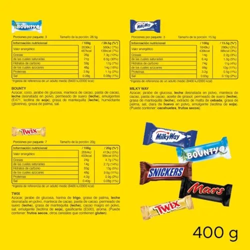 Mars ▫️ Mixed Minis - Sortido de Chocolatinas - 5 variedades - Embalagem em saco de 400 g 3