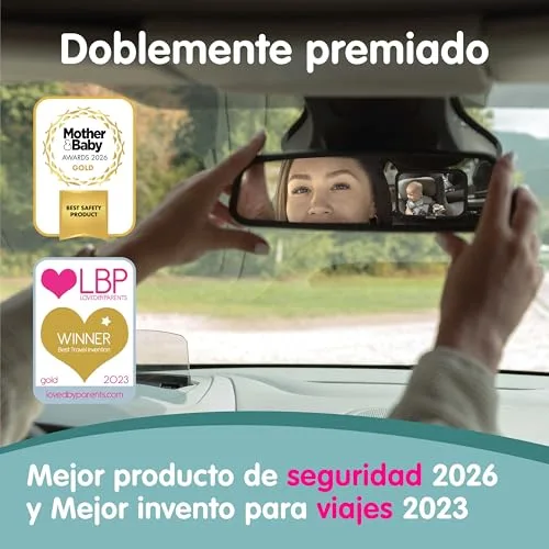 Onco ▫️ Espelho para o banco traseiro do carro do bebé - Inquebrável e com visão de 360° 2