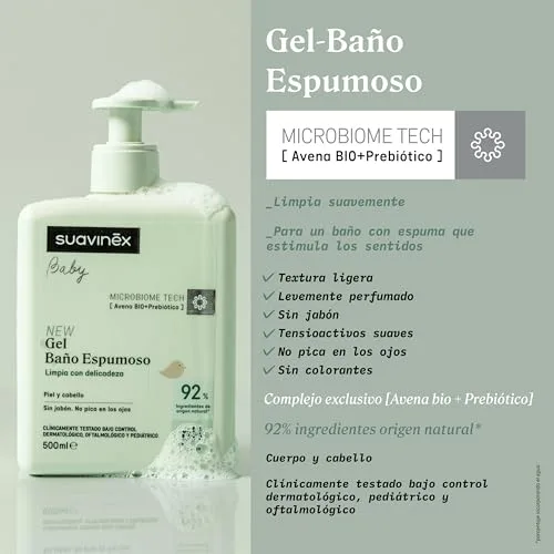 SUAVINEX ▫️ Gel de Champô Espumoso para Bebés, para a Pele e o Cabelo, 500 ml 3