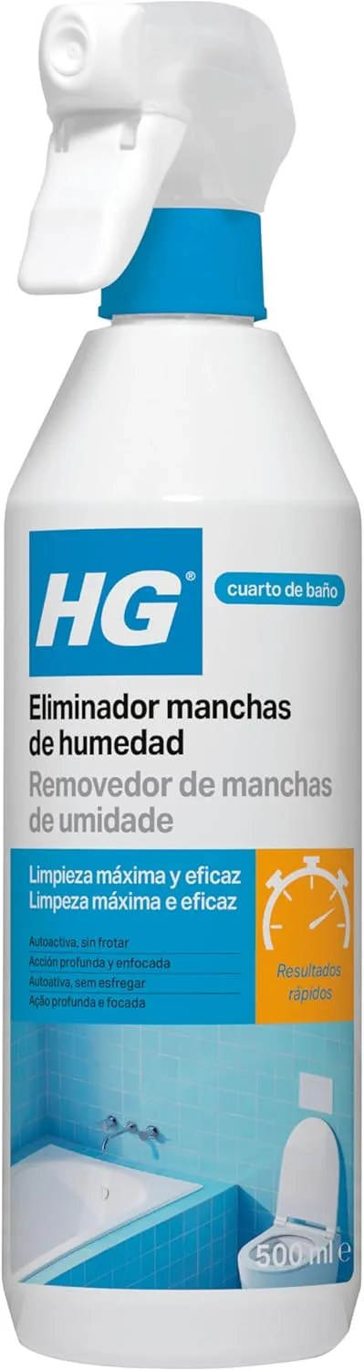 HG ▫️ Removedor de Manchas de Humidade, Limpador de Juntas Preto para Paredes, Azulejos e Silicone em Casas de Banho, Cozinhas e Exteriores - 500 ml ()