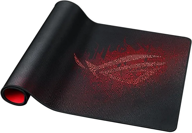 ASUS ▫️ Tapete para rato de jogos ROG Sheath Fabric, Preto/Vermelho, Extra Grande