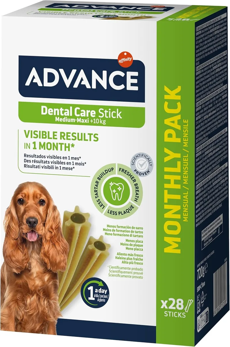 Advance ▫️ Dental Care Snacks Stick para Cães - 720 g (embalagem de 1)