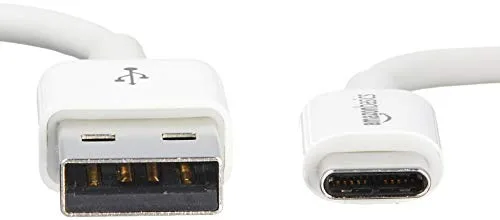 Amazon Basics ▫️ Cabo de carregamento rápido USB-A para USB-C, USB 2.0, 480 Mbps, certificado pela USB-IF, para Apple iPhone 16/15, iPad, Samsung Galaxy, tablets e portáteis, 1,8 m, branco 2