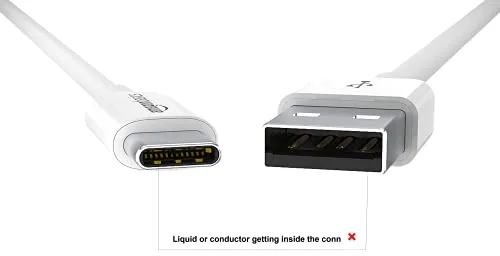 Amazon Basics ▫️ Cabo de carregamento rápido USB-A para USB-C, USB 2.0, 480 Mbps, certificado pela USB-IF, para Apple iPhone 16/15, iPad, Samsung Galaxy, tablets e portáteis, 1,8 m, branco 6