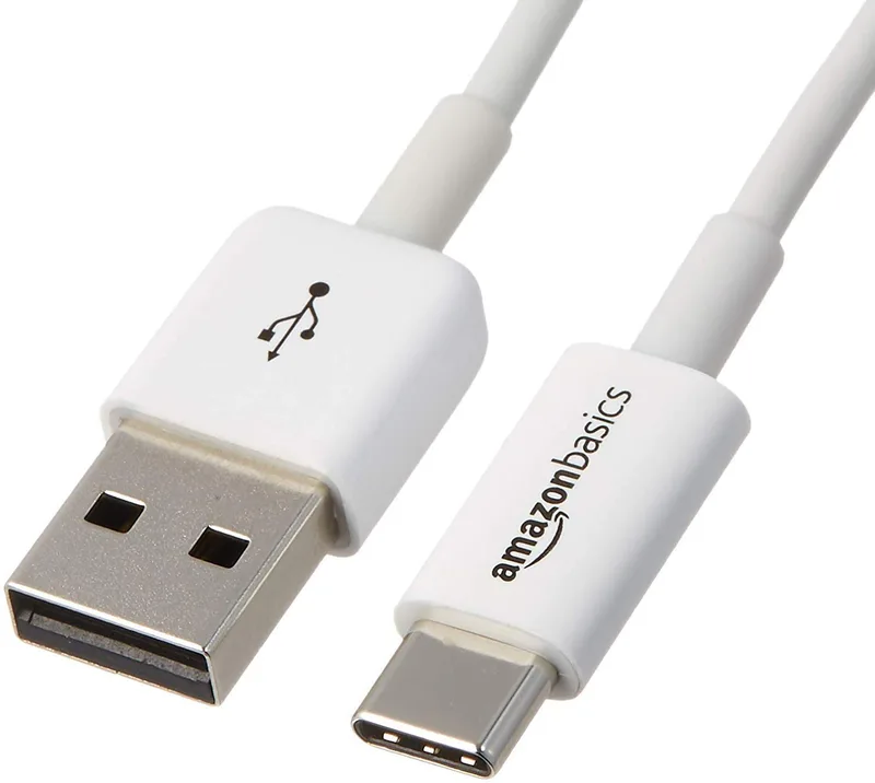 Amazon Basics ▫️ Cabo de carregamento rápido USB-A para USB-C, USB 2.0, 480 Mbps, certificado pela USB-IF, para Apple iPhone 16/15, iPad, Samsung Galaxy, tablets e portáteis, 1,8 m, branco