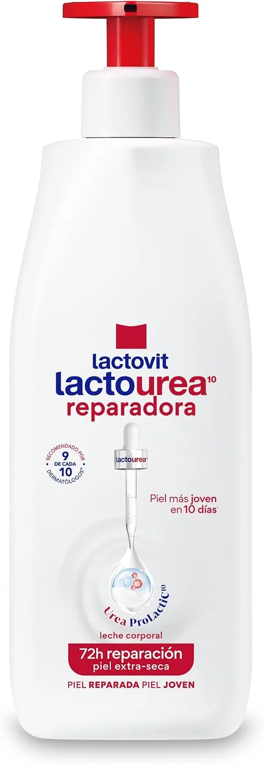 Lactovit ▫️ Leite Corporal Reparador Lactourea com Protein Calcium, para peles secas e extra secas - 400 ml | Aumenta em 60% a produção de ceramidas para uma reparação superior da pele muito seca