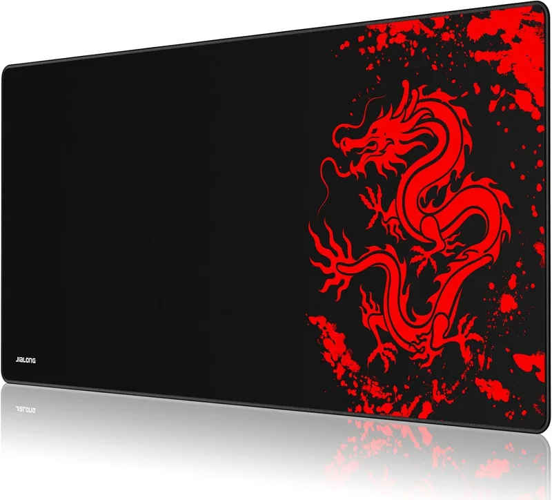 JIALONG ▫️ Tapete de rato para computador grande XXL (900x400x3mm) Tapete de rato para jogos de velocidade com superfície de tecido macio, precisão e velocidade melhoradas, concebido para jogadores de jogos