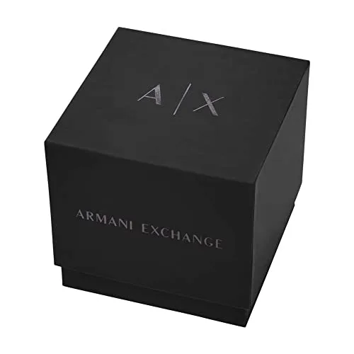 Armani Exchange ▫️ Relógios para homem, movimento de quartzo com três funções e data, e caixa de 44 mm com bracelete em aço 4