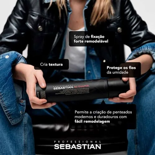Professional Sebastian ▫️ Sebastian Professional Re-Shaper | Laca | Fixação forte e natural | Resistente à humidade | Para todos os tipos de cabelo, 400 ml 2