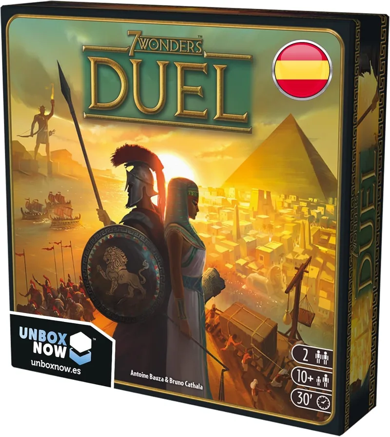 Asmodee ▫️ 7 Wonders Duel, jogo de civilizações vencedor de vários prémios, jogo de tabuleiro, idade 10+ para dois jogadores, 30 minutos por jogo, inglês