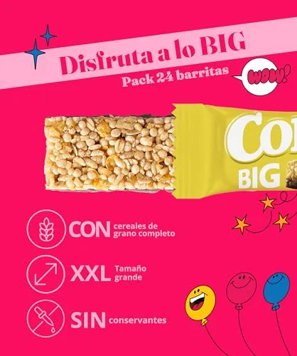 Corny ▫️ Barritas Big sem açúcares adicionados, de chocolate e banana, 24 x 50 g 2