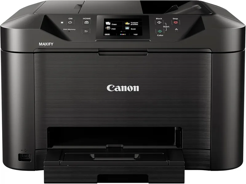 Canon ▫️ Impressora Multifuncional 4 em 1 Compacta Maxify MB5150, Sistema de Jato de Tinta, WiFi, Ecrã Táctil LCD, ADF para 50 folhas, Impressão de Alta Velocidade, Capacidade para 300 folhas, Preto