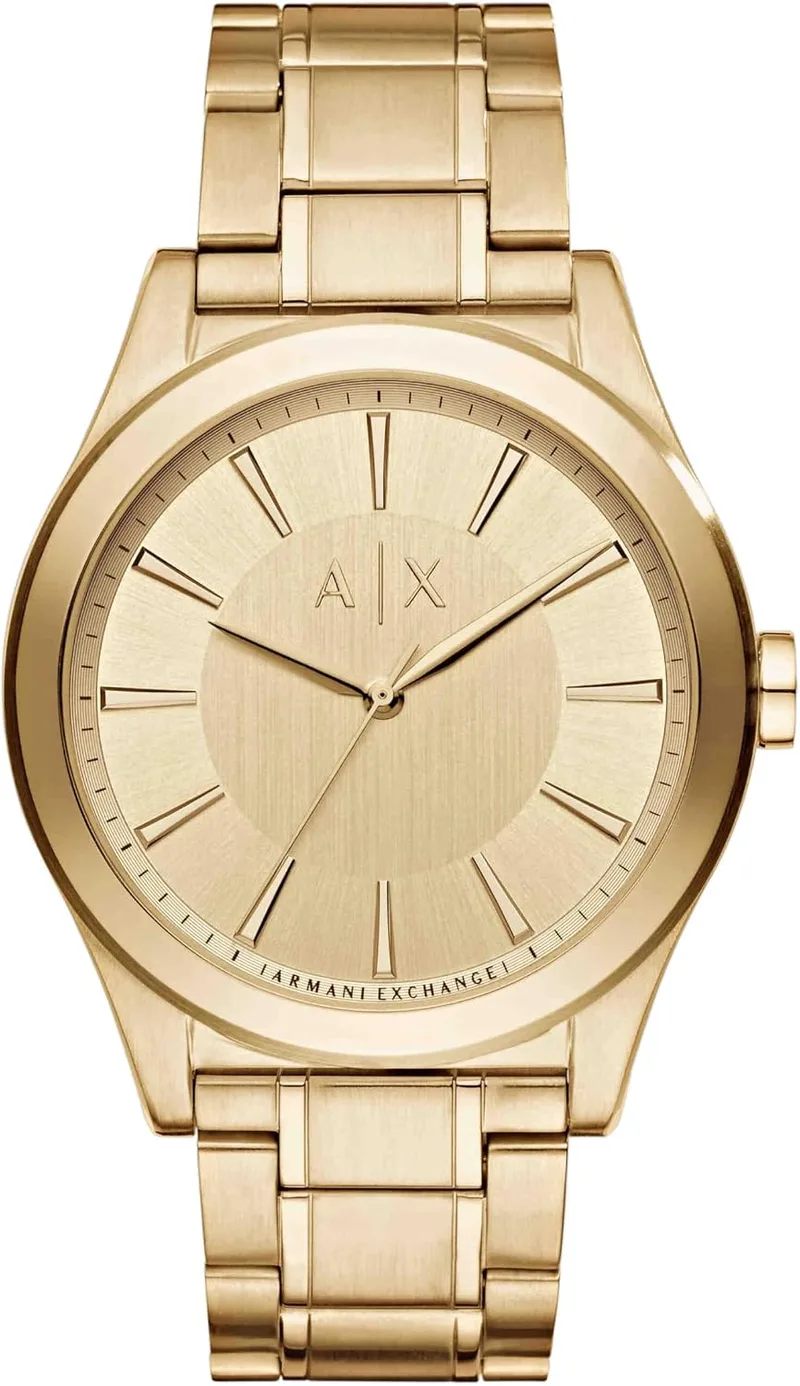 Armani Exchange ▫️ Relógios para homem, movimento de quartzo com data e três funções e caixa de 44 mm com bracelete em aço