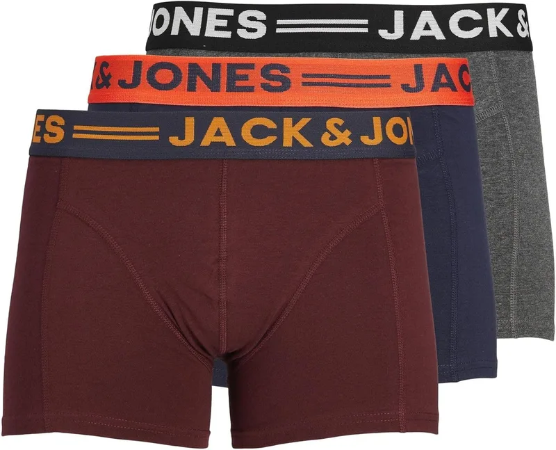 JACK & JONES ▫️ Cuecas Boxer Noos para homem, 3 peças