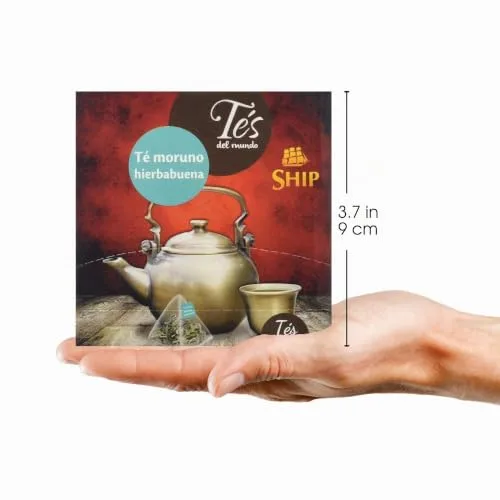 Tés del Mundo ▫️ Ship - Chá Moruno com Hortelã - Caixa de 15 pirâmides com embalagem - Favorece uma boa digestão e melhora o funcionamento do organismo - Propriedades antioxidantes 4