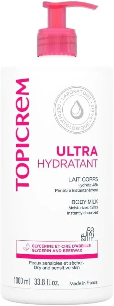 Topicrem ▫️ Leite Ultra Hidratante sem perfume, 1000 Mililitros