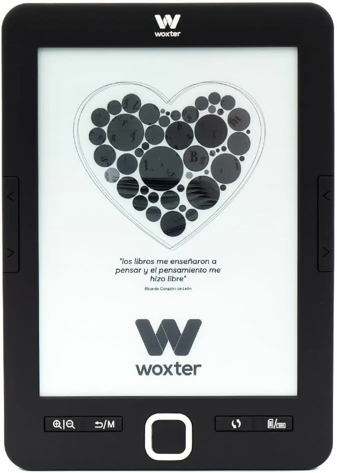 Woxter ▫️ Scriba 195 (6 polegadas) Preto - Leitor de livros eletrónicos, cor preta