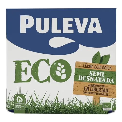 Puleva ▫️ ECO - Leite Ecológico Semidesnatado BIO - Bem-estar Animal - Embalagem UHT de 6 x 1 L 3