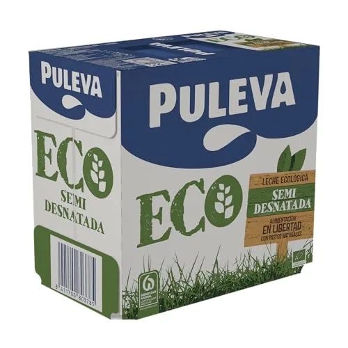 Puleva ▫️ ECO - Leite Ecológico Semidesnatado BIO - Bem-estar Animal - Embalagem UHT de 6 x 1 L 4