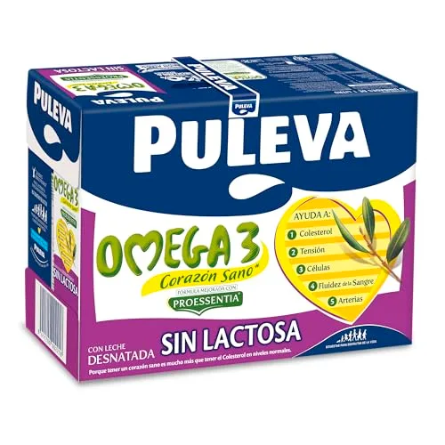 Puleva ▫️ Omega 3 Proessentia® Sem Lactose, embalagem de 1 L – Caixa de 6 litros 6