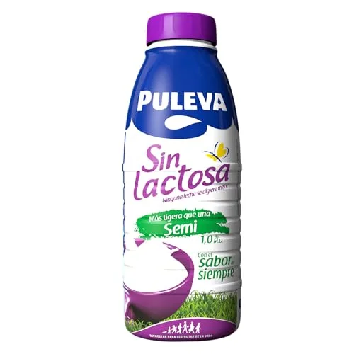 Puleva ▫️ Leite Sem Lactose, Semidesnatado, 1 % de Matéria Gorda, Fácil de digerir, Rico em cálcio e vitaminas A, D e E, Ideal para pessoas com intolerância à lactose, Embalagem de 6 x 1 L 2