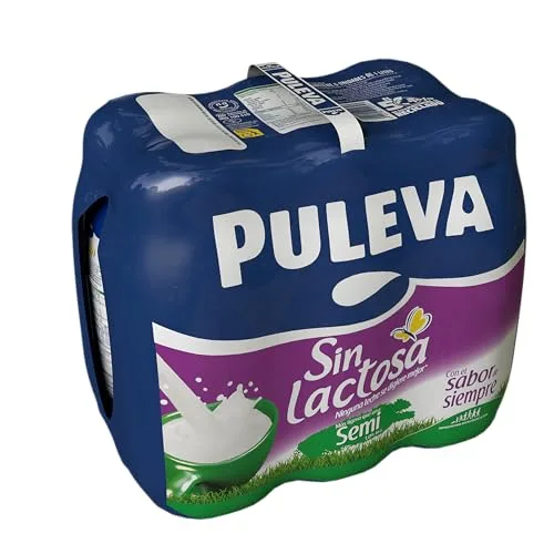 Puleva ▫️ Leite Sem Lactose, Semidesnatado, 1 % de Matéria Gorda, Fácil de digerir, Rico em cálcio e vitaminas A, D e E, Ideal para pessoas com intolerância à lactose, Embalagem de 6 x 1 L 4