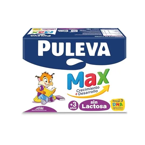 Puleva ▫️ Max Sem Lactose – Leite para o Crescimento e Desenvolvimento +3 Anos – Embalagem de 6 x 1 l 3