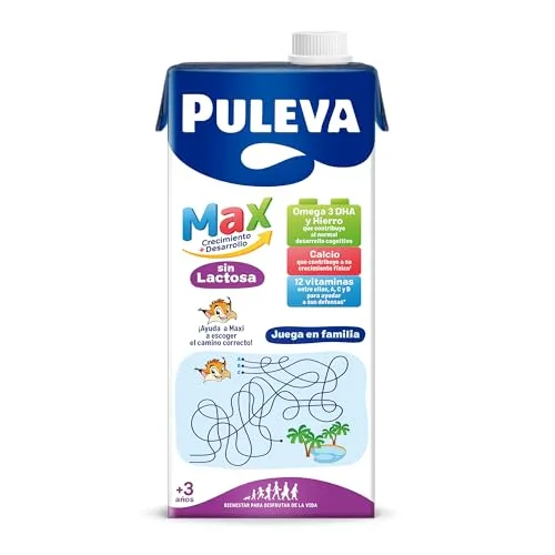 Puleva ▫️ Max Sem Lactose – Leite para o Crescimento e Desenvolvimento +3 Anos – Embalagem de 6 x 1 l 5