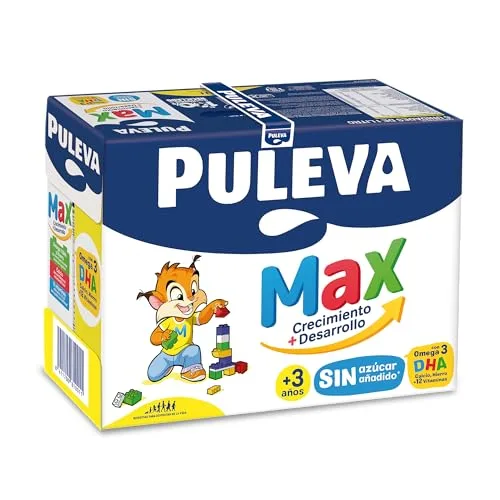 Puleva ▫️ Max Original Leite para Crescimento e Desenvolvimento +3 Anos 1 L (Embalagem de 6) 5