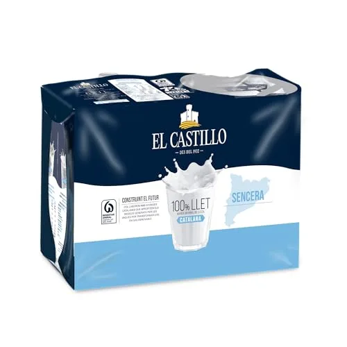 El Castillo ▫️ Leite integral, rico em cálcio e proteínas, sem glúten, sem açúcares adicionados - Embalagem de 6 x 1 L 4