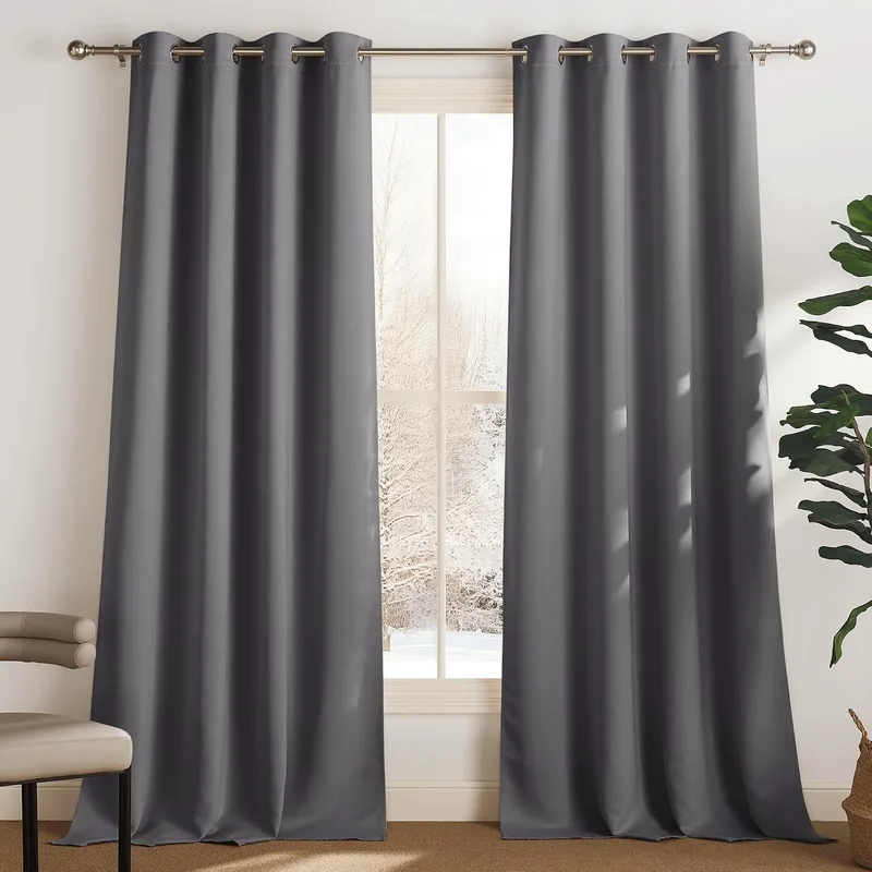 PONY DANCE ▫️ Cortinas opacas térmicas com isolamento contra o frio e o calor para a sala de estar