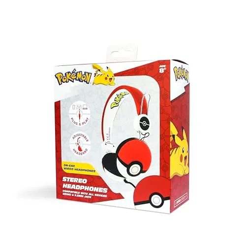 OTL Technologies ▫️ OTL PK0496 Auscultadores com arnês, design Pokémon, multicoloridos, tamanho único 2