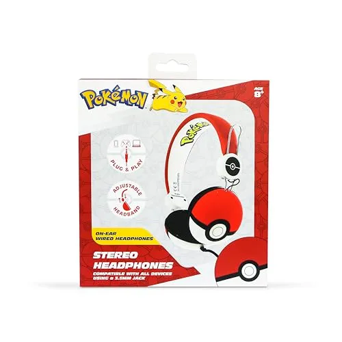 OTL Technologies ▫️ OTL PK0496 Auscultadores com arnês, design Pokémon, multicoloridos, tamanho único 3