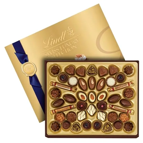 Lindt ▫️ Chocolates da coleção Swiss Luxury Selection, acabados à mão de forma artesanal, caixa de chocolates para oferecer, 230 g 3